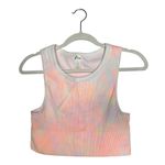 Zyia Active White Hendrix Crop Tank Top Size Large Tie Photo 1