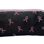Boutique NWT Black Breast Cancer Awareness Pencil Case Cosmetic Beauty Bag Keychain Pouch Photo 5
