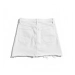 Gap  White Denim Mini Skirt Size 27 Raw Hem High Rise‎ Jean Skirt Photo 1