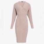 EXPRESS  Ribbed Knit V-neck Midi Dress Size XS Photo 3