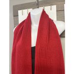 PINK by Victoria’s Secret Red Ribbed Acrylic Long Winter Scarf 66” By 8” OSFM Photo 1