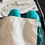 Loewe NWOT Authentic Turquoise calf-skin wedge women shoes/size6 Photo 6