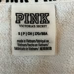 PINK - Victoria's Secret PINK Victoria’s Secret Retro 90s Gold Sequin Striped White Sweatshirt Size S Photo 2