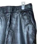 Vintage Bruno Giovanni Black Genuine Leather Midi Skirt Size undefined Photo 2