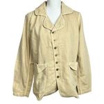 Sandrine Rose x Free People Empire Utility Jacket Linen Oversized Pockets M NEW Tan Size M Photo 0