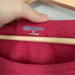 Old Navy 🦋  Red Christmas Tree Waffle Knit Long Sleeve Shirt Casual Holiday XL Photo 1