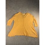 Eileen Fisher  orange light weight orangic cotton linen 3/4 sleeves‎ Oversized Photo 3