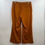 Lands' End  Pull On Straight Wide Leg Tech pants women's size Large Petite Rust Photo 3