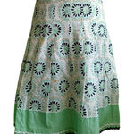 Loft Ann Taylor Patterned Skirt Green White Tan A-Line Flare 0 Photo 0
