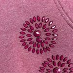 Miami  Heathered Maroon Sweatshirt Tunic with Opaque Jewels on Chest Size M Photo 4