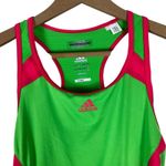 Adidas  Racerback Tank Top Womens XS Green Pink Athleisure Tennis Clean Girl Photo 1