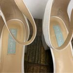 Betsey Johnson  Mel Sandal blingy diamond strappy block heel wedding white size 8 Photo 2