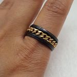 Black Tone Spinner Ring Size Photo 1