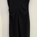 ZARA  Black V-Neck Midi Dress NWT size M Photo 0