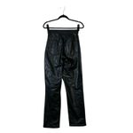 Abercrombie & Fitch  90s Straight Pants Size 2 Black Faux Leather Ultra High Rise Photo 4