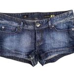 EXPRESS X2 Quality Denim Stella Jeweled Sparkly Beaded Jean Shorts 6 Moto Bling Photo 1