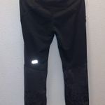 Decathlon black trail running cropped butterfly print athletic leggings Size M Photo 8