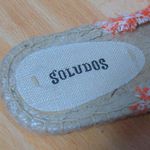 Soludos  Red-Orange/White Frayed Mule Espadrille - Size 8.5 (EU 39) Photo 8
