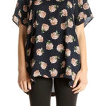 Loft ‎ outlet peony floral blouse size small Photo 0