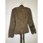 Oscar de la Renta Oscar by Blazer w/ Belt EUC Sz 10 Tweed Multicolored Brown Tan Photo 6