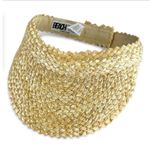 Beach Riot Womens Straw Visor Wide Brim Adjustable Sun Beach Cruise Hat Resort Photo 1