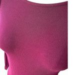 Bozzolo Burgundy Red Ribbed Bodysuit 1 Piece by ~ Women's Size SMALL Photo 3