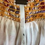 Free People  Carmen Boho Floral Orange Jumpsuit Flowy size small Photo 6