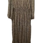 Qed London Tiered Cheetah Print Maxi Dress Size 12 Photo 2