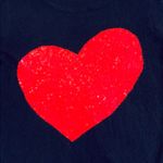 J.Crew  Red Sequin Heart Navy Charley Sweater. Photo 2