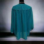 Matilda Jane  Swiss‎ dot eyelet sheer blouse large Photo 4