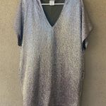 By Together beautiful silver sparkle tunic mini dress w/ pockets great little formal dress Photo 3