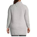 Lands' End Lands’ End chunky waffle stitch split turtleneck tunic sweater 1X Photo 1