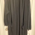 Silence + Noise Long Black Cardigan Photo 0