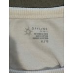 OFFLINE by Aerie Ribbed Racerback Crop Tank Top Ivory XL TG White Photo 3
