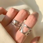 Heart Ring, Silver Heart Ring, S925 Heart Ring, Stacking Ring Photo 2