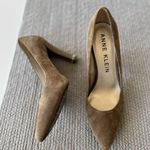 Anne Klein  Tonia Taupe Suede Leather High Heels Pumps Dress Shoes Sz 10 Photo 0