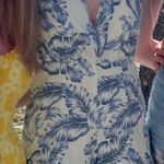 Francesca’s Floral Blue Romper Photo 3