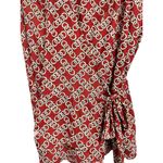 CAbi women's ringleader wrap stretch long sleeve signet chain Red Print blouse S Photo 4