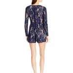 Lilly Pulitzer  Navy Blue Lace Tiki Wrap Romper, Size XS Photo 2