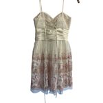 Morgan & Co Women's Size 2 White Embroidered Baby Doll Mini Dress Prom Night Out Photo 1