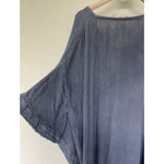 Jen's Pirate Booty Jen’s Pirate Booty Charcoal Gray Caftan Tunic Dress Bohemian Flowy Resort Small Photo 5