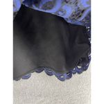 Devlin  Women's Dress Laser Cut Sleeveless Size Medium A Line Blue Black Lined Photo 5