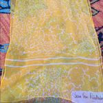 Vintage Diane Von Furstenberg scarf Yellow Photo 2