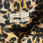 Urban Outfitters  Size S Animal Print Button Down Shirt Blouse Tie Front Boxy Photo 5