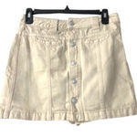 We The Free Free People We The‎ Free Midnight Sun Khaki Button Front Mini Skort Size 27 Photo 0