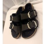 Birkenstock  Arizona Big Buckle Shearling Black Oil Sandal EU 38 Summer‎ Europe Photo 5