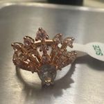 Elegant Bomb Party Rose Gold Peacock Ring size 8 White Photo 0