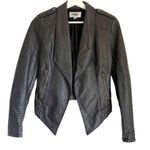 Jack by BB Dakota Amanda Gray Vegan Faux Leather Moto Jacket XS Women’s Biker Photo 0