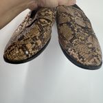 ZARA  Shoes Womens Size 39 8 US Snake‎ Print Loafers Brown Faux Leather Flats Photo 2
