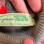 VTG Gino Paoli Italy 100% Wool Turtleneck Sweater Textured Red White Black Check Gray Size L Photo 5